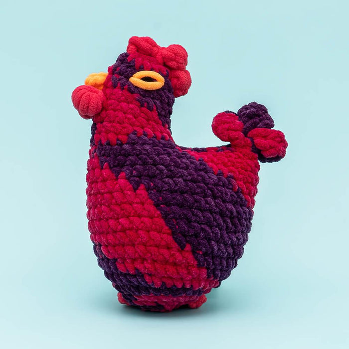 Purple&Red Variegat Chicken Chick Kit-Beginner - HiCrochet
