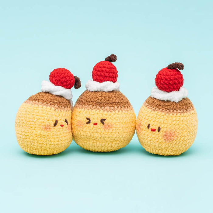 Press Wistle Pudding Cherry Berries Amigurumi Crochet Kit - HiCrochet