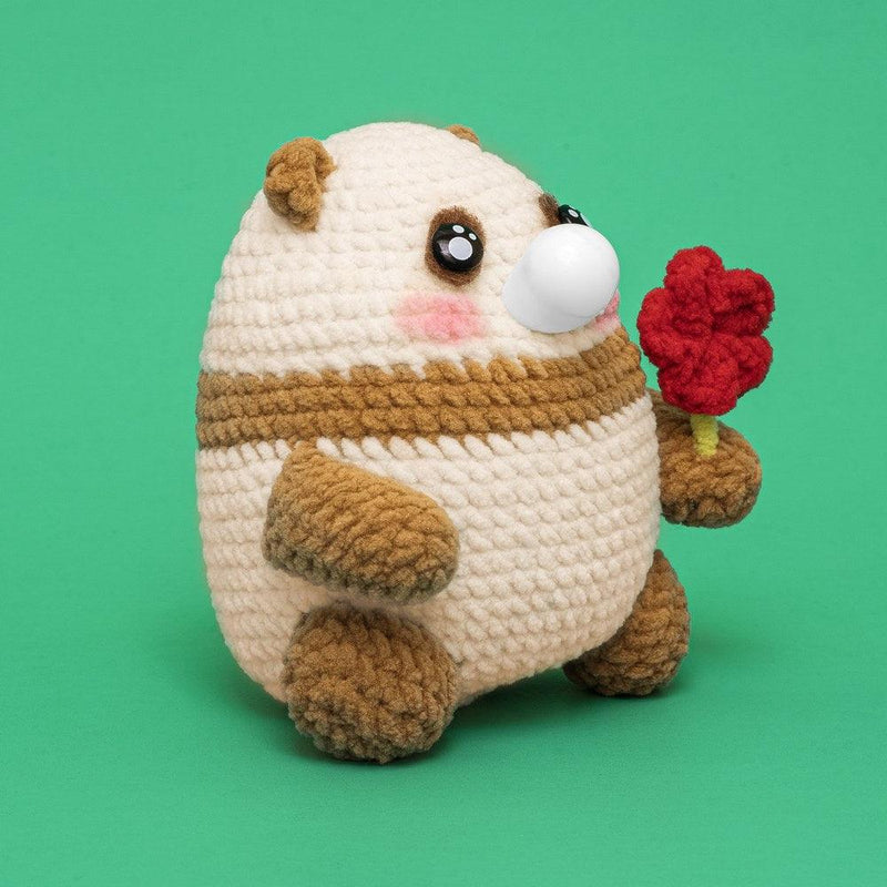 Press Bubble Panda Animal Crochet Kit-Brown - HiCrochet