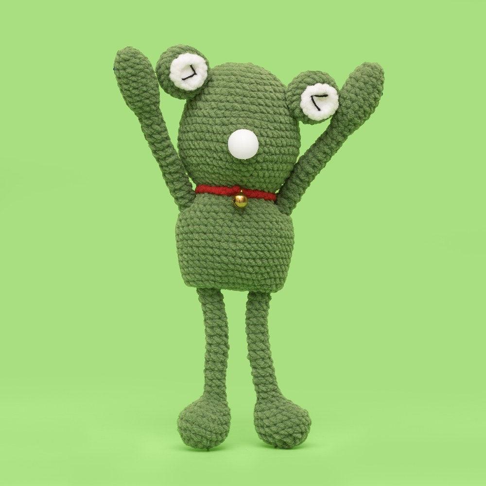 Press Bubble Stretched Frog Crochet Kit - HiCrochet