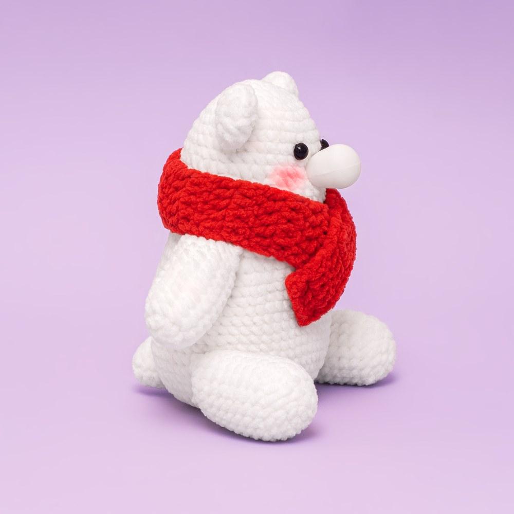 Press Bubble Scarf Bear Crochet Kit - HiCrochet