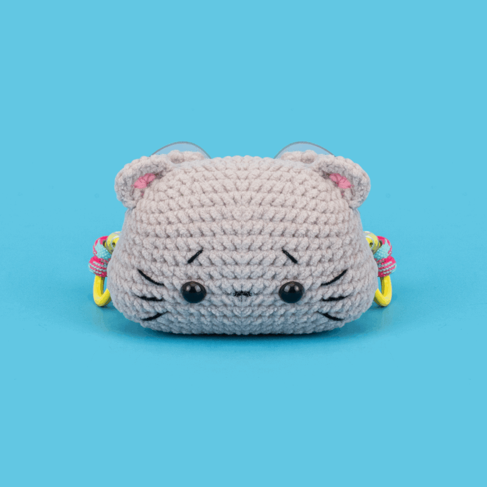 Intermediate Animals Tiger Cow Mouse Rabbit Cell Phone Clip Crochet Kit - HiCrochet