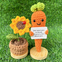 Positive Crochet Dolls with Affirmation Card