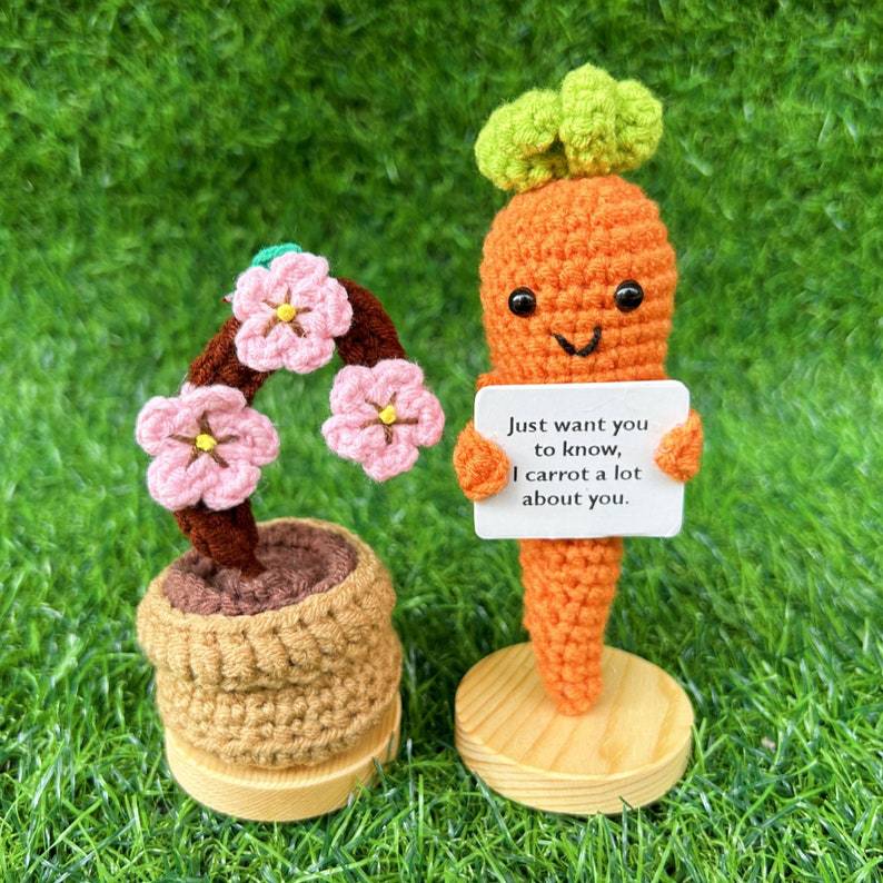 Positive Crochet Dolls with Affirmation Card