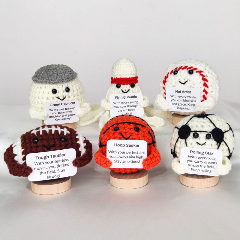 Positive Crochet Dolls with Affirmation Card