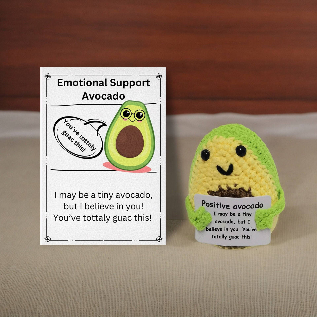 Positive Crochet Dolls with Affirmation Card