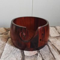 Handmade Wooden Yarn Bowls for Crochet