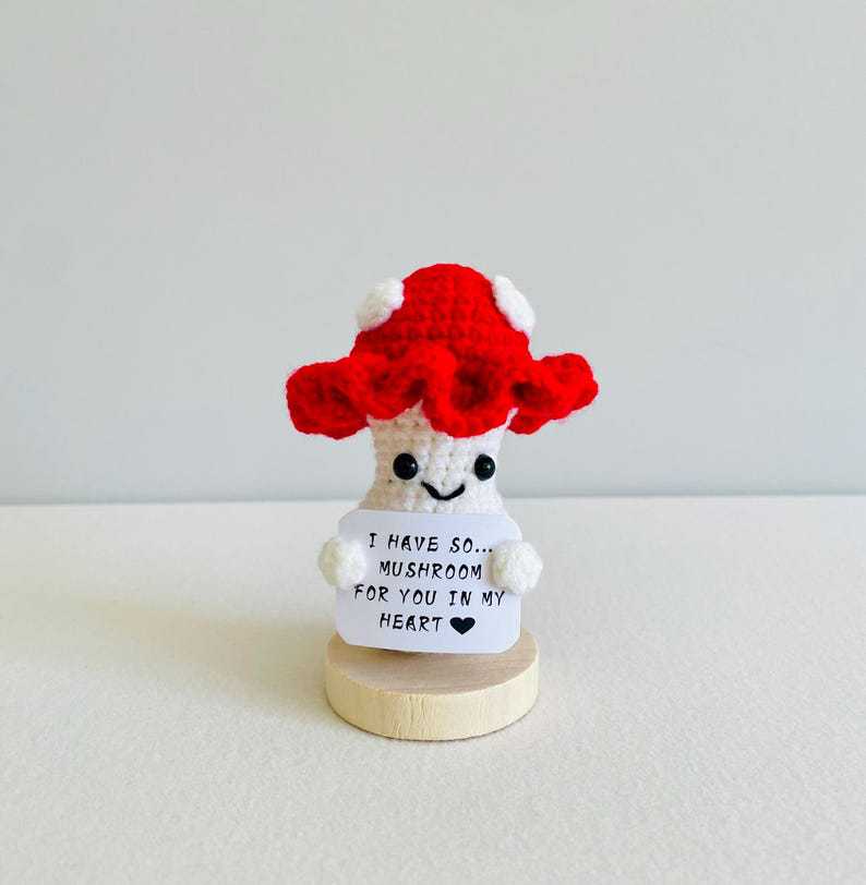 Positive Crochet Dolls with Affirmation Card