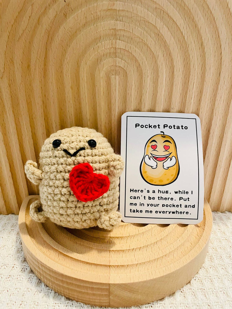 Positive Crochet Dolls with Affirmation Card