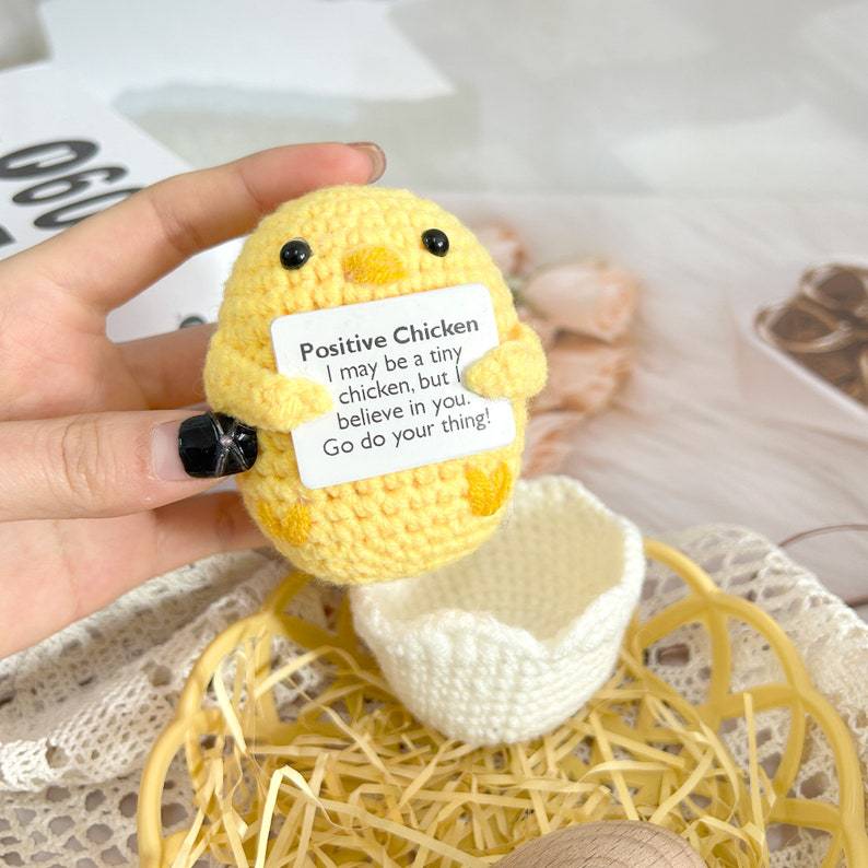 Positive Crochet Dolls with Affirmation Card