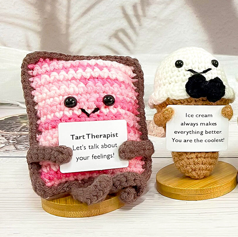 Positive Crochet Dolls with Affirmation Card