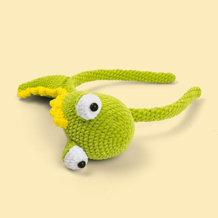 Cute Dinosaur Hairband Crochet Kit - HiCrochet