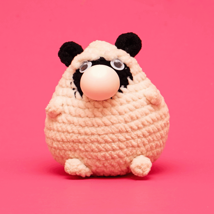 Press Bubble Animals Pug Dog Crochet Kit - HiCrochet