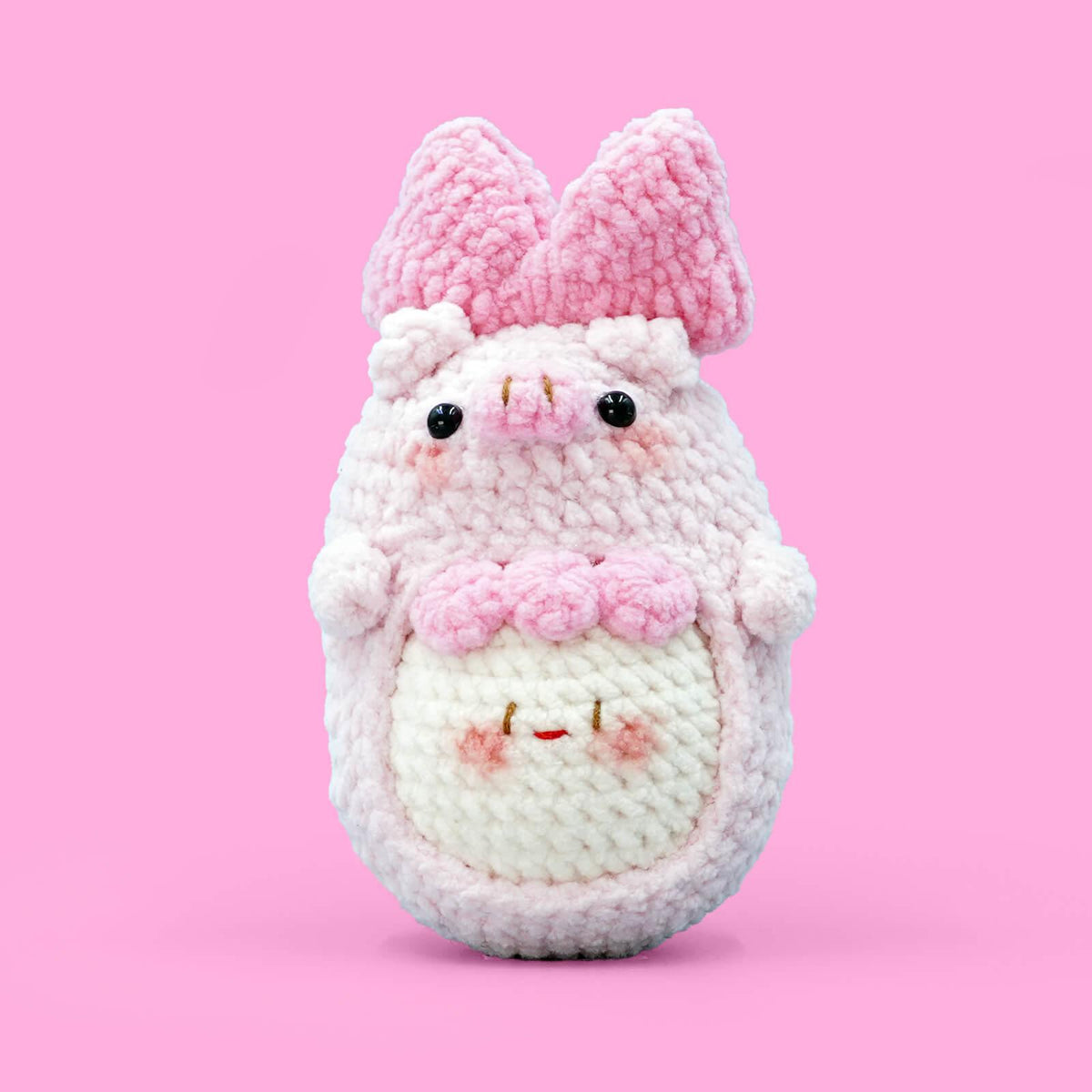 Pig Animal Crochet Kits with Cotton Yarn for Kids - HiCrochet